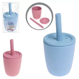 Copo Silic Baby 100Ml C/Canudo
