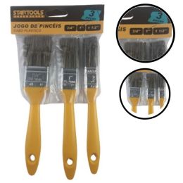 Kit de Pinceis Cabo Plastico C/3