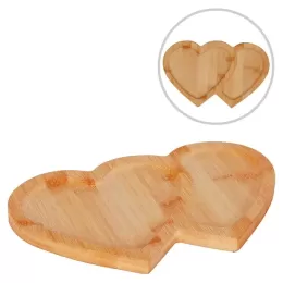 Petisqueira Bambu 27X17cm Coracao