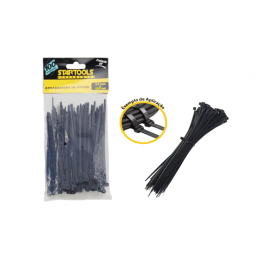 Abraçadeira de Nylon Preta 3,6X300mm c/ 100